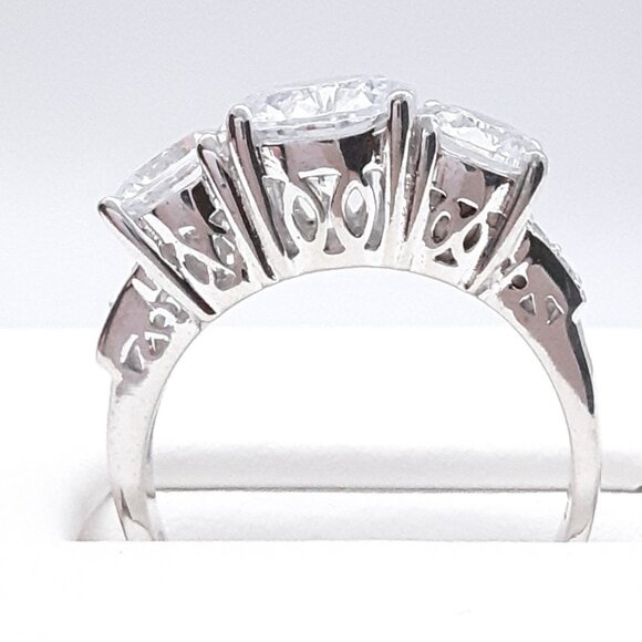 New Sterling sterling sterling silver silver silver CZ ring Size 7 - Picture 7 of 16